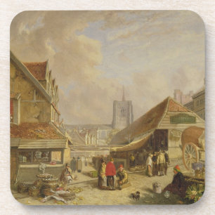 Porta-copo O Fishmarket velho, Norwich, 1825 (óleo no painel