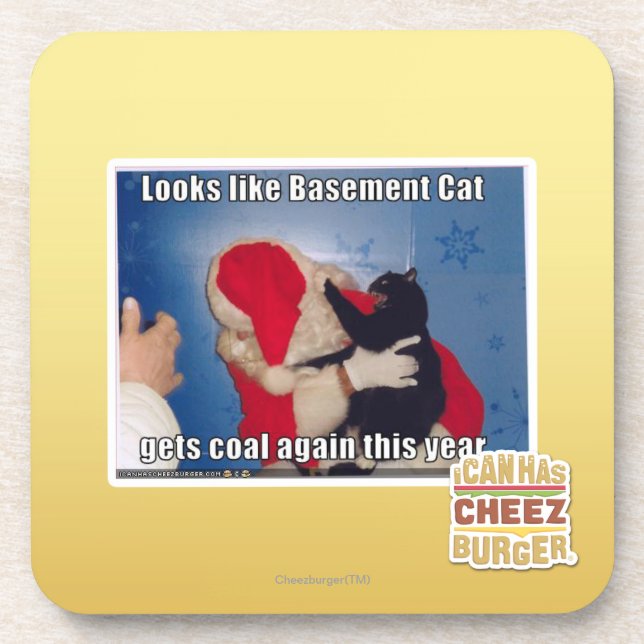 Porta-copo O gato do porão obtem o carvão (Frente)