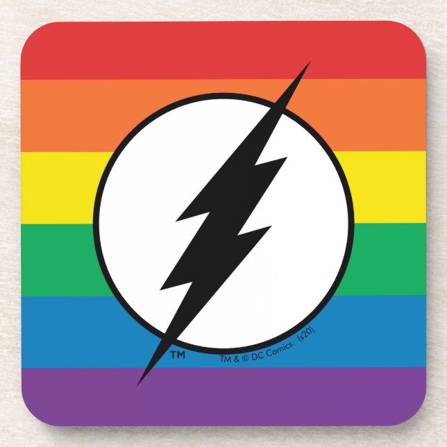 Porta-copo O logotipo Flash Rainbow (Frente)