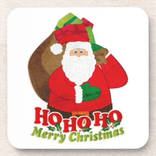 Porta-copo O papai noel do Natal ho ho ho ajustou-se de 6
