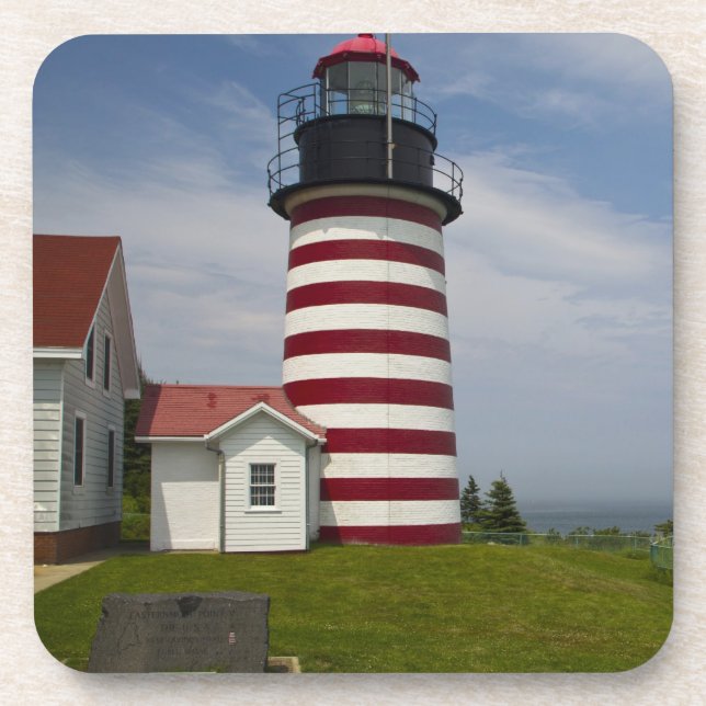 Porta-copo O Parque Estadual do Farol West Quoddy Head é o (Frente)