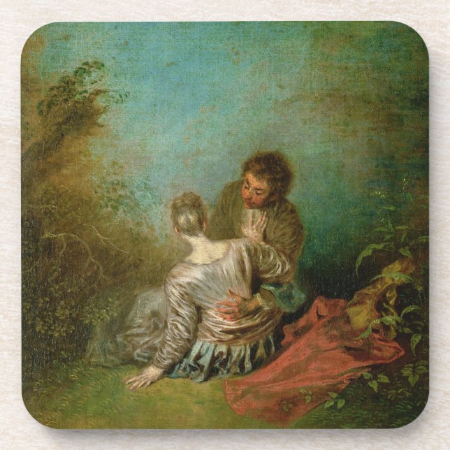 Porta-copo O pas de falso, c.1717 (óleo em canvas) (Frente)