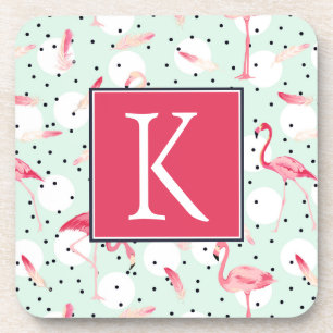 Porta-copo O pássaro do flamingo com penas   adiciona sua