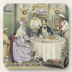 Porta-copo O pequeno almoço, chapeia 3 "dos indianos Anglo,