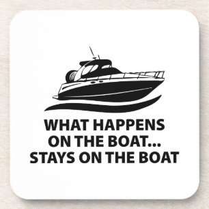 Porta-copo O Que Acontece No Barco... Fica No Barco