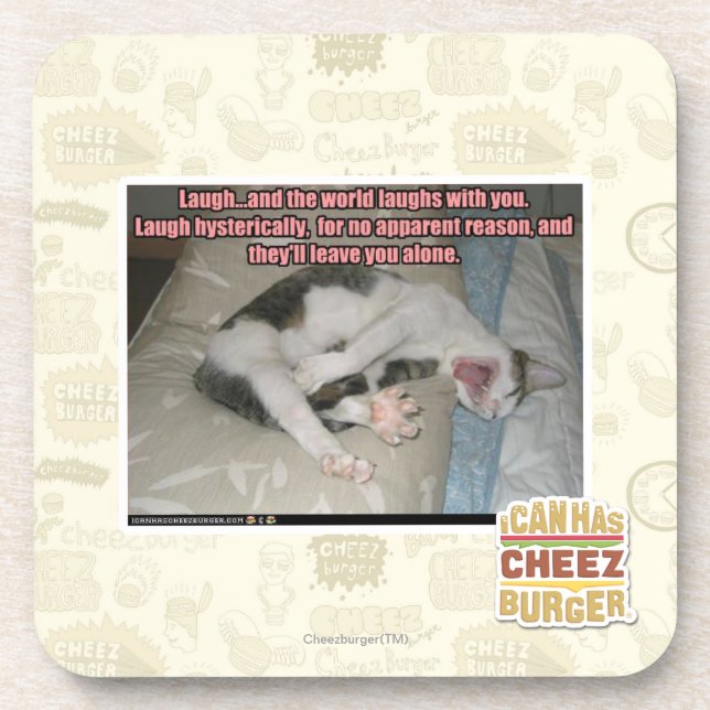 Porta-copo O riso e o mundo riem com você (Frente)