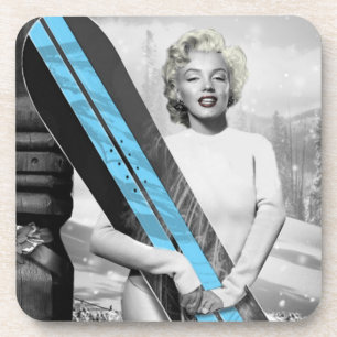 Porta-copo O Snowboard de Marilyn
