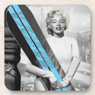 Porta-copo O Snowboard de Marilyn