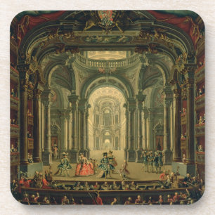Porta-copo O Teatro Reale em Turin (óleo em canvas)