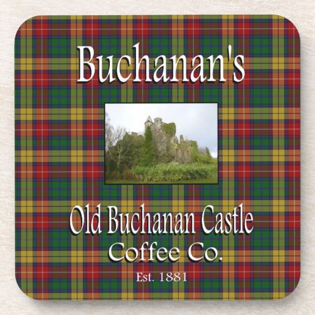 Porta-copo O velho Buchanan Castle Coffee Co. (Frente)