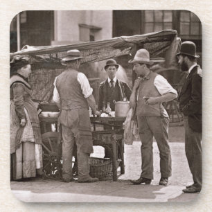 Porta-copo O vendedor do marisco, 'da vida de rua em Lond