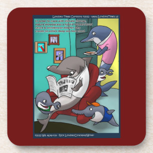 Porta-copo Oceanografia/Porta copos de Cortiça de Cartoon do