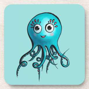 Porta-copo Octopus Azul-Cinto - Cartoon Sea Animal