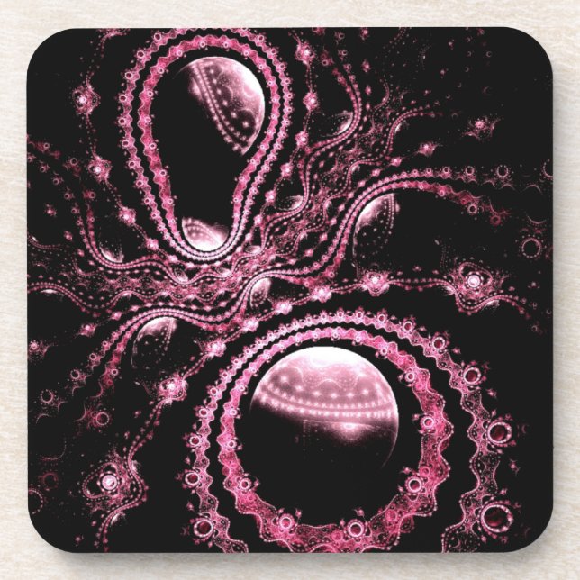 Porta-copo Octopus Rosa Bejewelado (Frente)