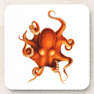 Porta-copo Octopus vermelho