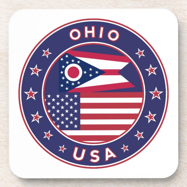 Porta-copo Ohio, t-shirt de Ohio, adesivo de Ohio, capa de te (Frente)