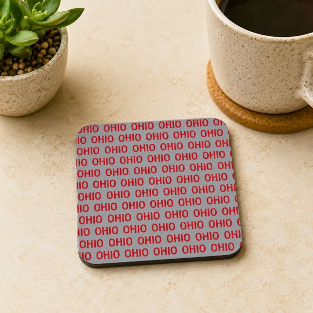 Porta-copo Ohio Vermelho e Cinza (Criador carregado)