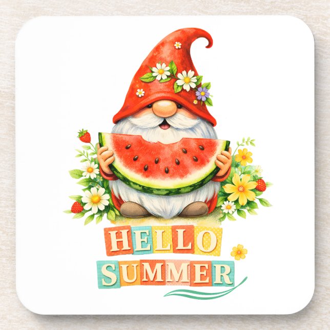 Porta-copo Olá Gnome Verão (Frente)