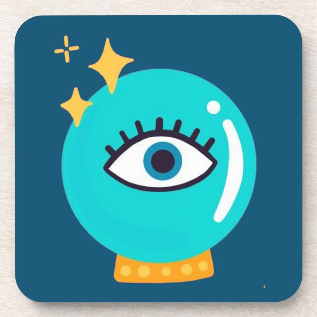 Porta-copo Olho de bola de cristal mágico bonito (Frente)