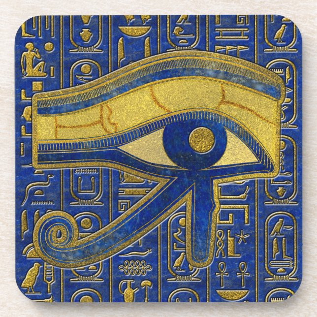 Porta-copo Olho egípcio Dourado do Lazuli de Horus - de (Frente)
