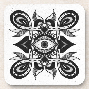 Porta-copo Olho Ornamental - Estilo de Tatuagem Botânica Weir