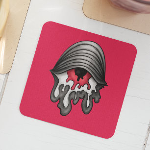 Porta-copo Olho Vermelho Derretido: Horror Surreal