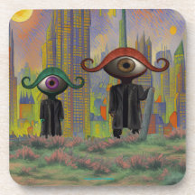 Olhos deixando a cidade a pé