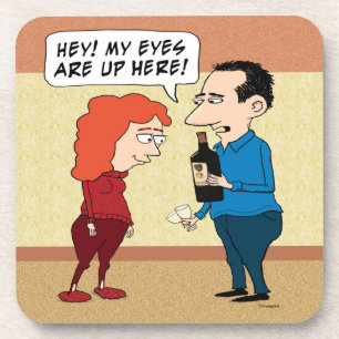 Porta-copo Olhos engraçados no vinho