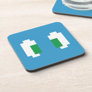 Porta-copo Olhos Verdes De Pixel Manga De 8 Bits