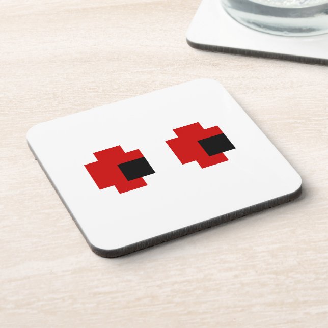 Porta-copo Olhos Vermelhos Brancos de 8 Bits (Left Side)