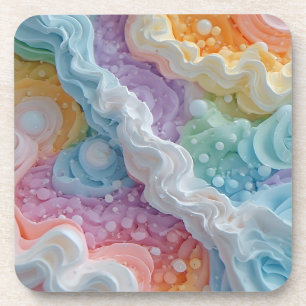 Porta-copo Ondas Abstratas em Pastel
