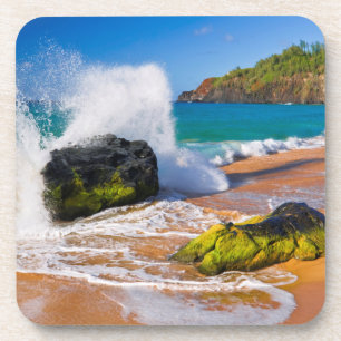 Porta-copo Ondas caem na praia, Havaí