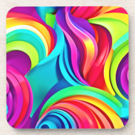 Porta-copo Ondas de Abstrato vibrantes em cores dinâmicas