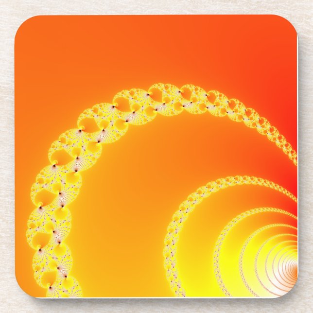 Porta-copo Ondas de Som Arte Fractal (Frente)