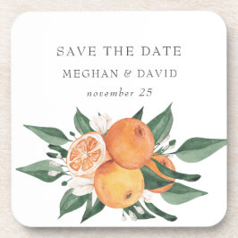 Porta-copo Orange Blossoms Citrus Botanical Wedding