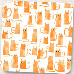Porta-copo Orange Cat<br><div class="desc">Um pequeno e bonito padrão de gengibre laranja. Arte original de Nic Squirrell. Perfeito para amantes de os animais.</div>
