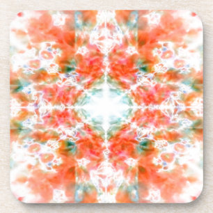 Porta-copo Orange kaleidoscope pattern