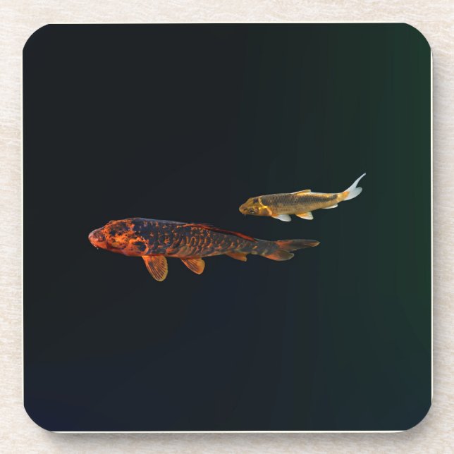 Porta-copo Orange Koi e Dourado Koi (Frente)