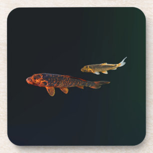 Porta-copo Orange Koi e Dourado Koi