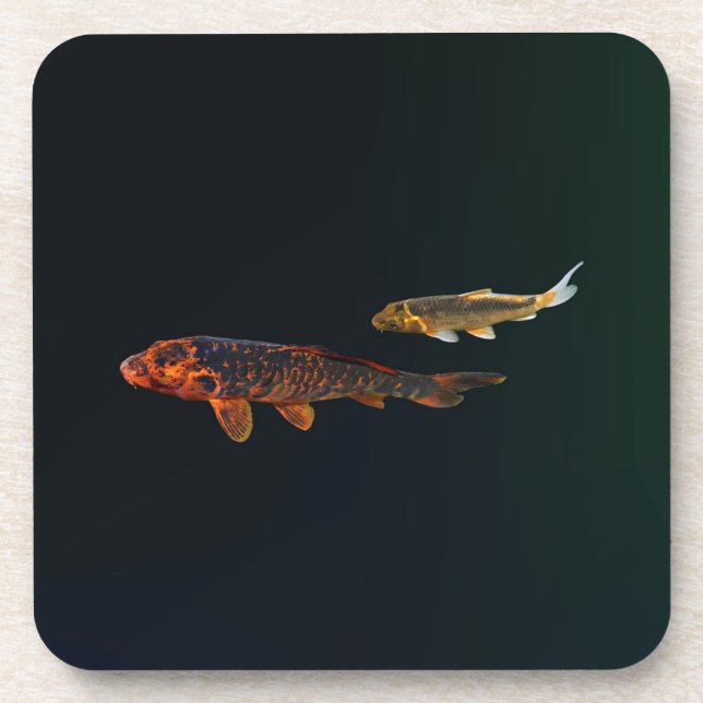 Porta-copo Orange Koi e Dourado Koi (Frente)