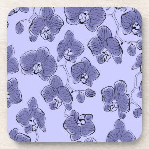 Porta-copo Orquídeas aquáticas sem costura flores de falaen