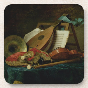 Porta-copo Os atributos da música, 1770 (óleo em canvas)