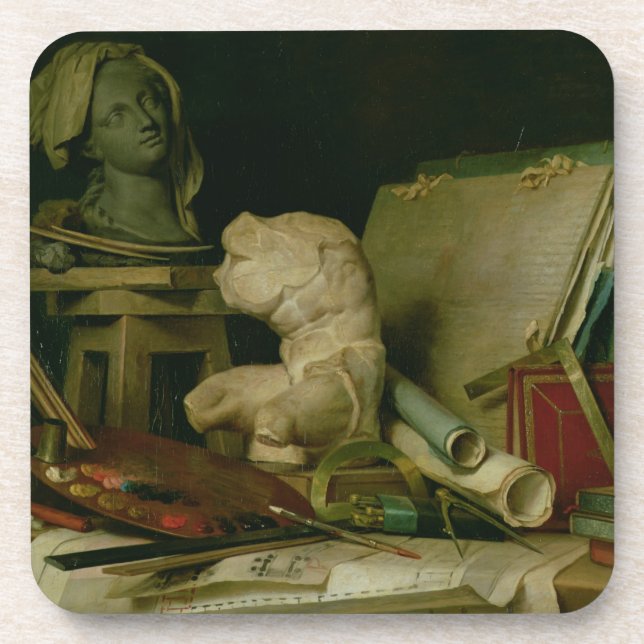 Porta-copo Os atributos das artes, 1769 (óleo em canvas) (Frente)