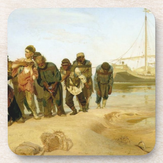 Porta-copo Os barqueiro no Volga, 1870-73 (Frente)