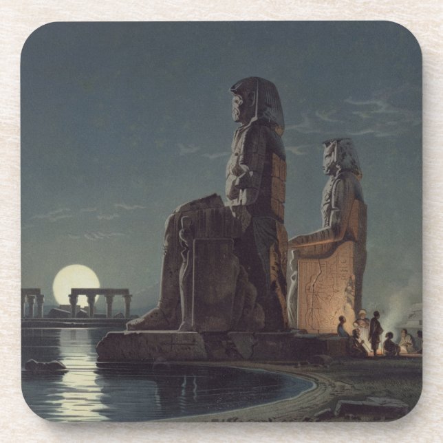Porta-copo Os Colossi de Memnon, Thebes, um de 24 illustrat (Frente)