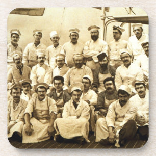 Porta-copo Os cozinheiros do navio a bordo do R.M.S. Teutonic
