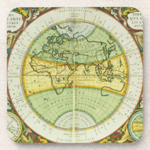 Porta-copo Os hemisférios antigos do mundo, chapeiam 94 'de