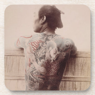 Porta-copo Os tatuagens do noivo japonês, c.1880 (foto)