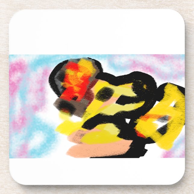 Porta-copo Ouro recuperador colorido (Frente)