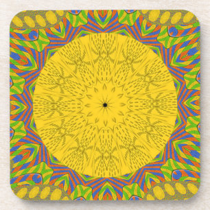 Porta-copo Ouro sem costura ornamental.